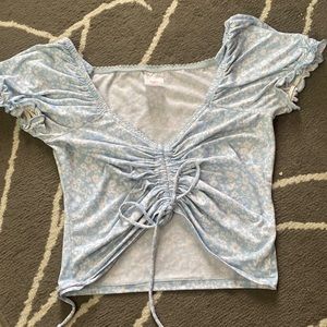 Floral Draw String Top